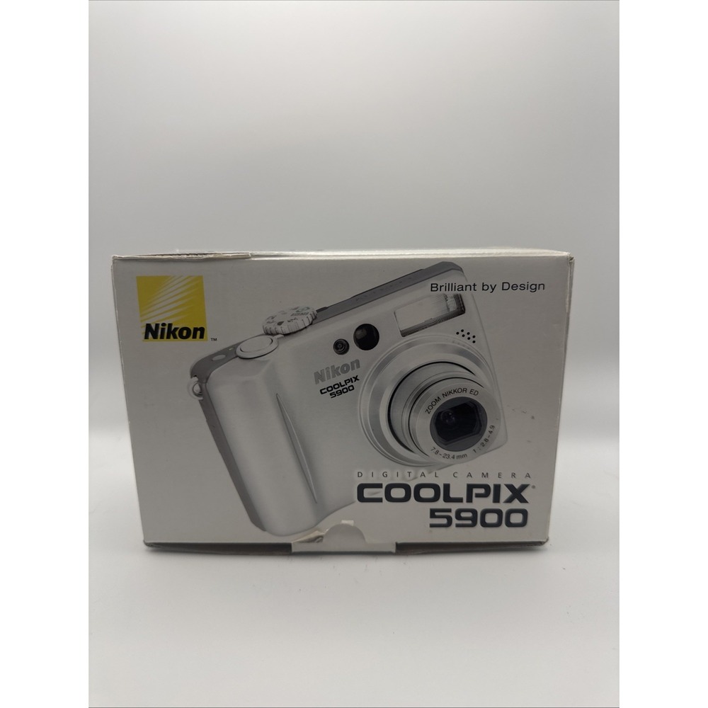 Nikon COOLPIX 5900 Digital Camera 5.1MP 3x Zoom Silver With Box - READ DESC